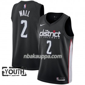 Washington Wizards John Wall 2 2018-19 Nike City Edition Musta Pelipaidat Swingman - Lasten